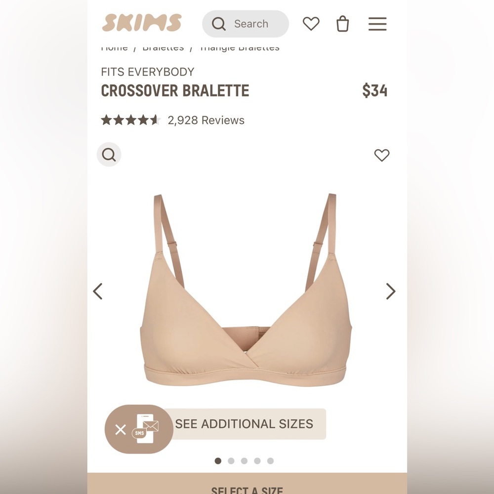 SKIMS Crossover Bralette - Tan